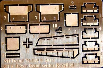 NH Detail – Fotoätzteile für den GTK Boxer von Revell im Maßstab 1:72