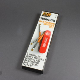 AK Interactive: Survival Weathering Brushes Set
