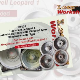 Leopard Workshop: Leopard 1 Road wheels/idlers with „Dimpled“ tyres