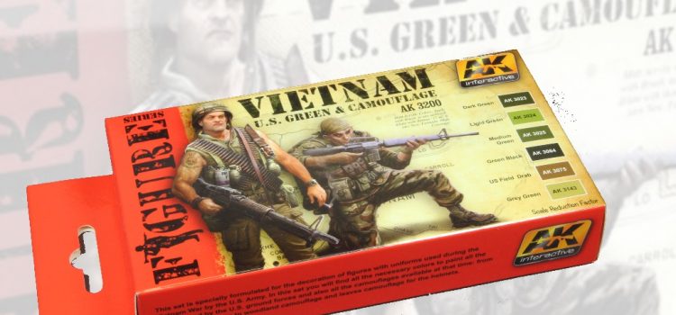 AK Interactive: VIETNAM U.S. GREEN & CAMOUFLAGE Colors Set