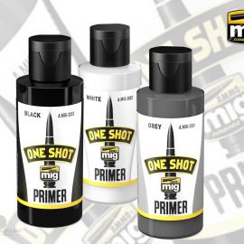 AMMO of Mig: One Shot Primer – black, grey, white
