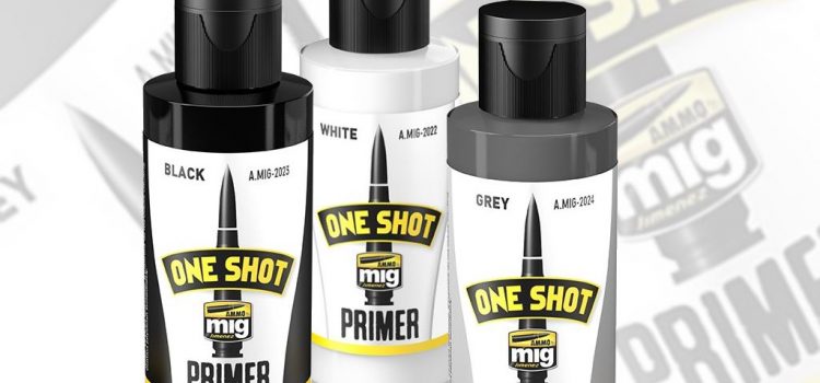 AMMO of Mig: One Shot Primer – black, grey, white