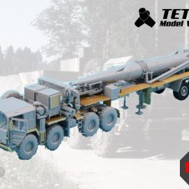 Tetra Model Works: 1/72 NATO M1001 Tractor & Pershing II Missile Launcher Detail Up-Set