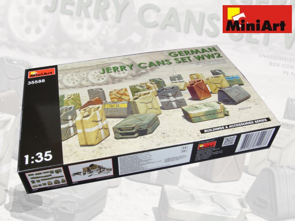 Battleground Models 1/16 Scale German WW2 Jerry Can – Mid War Gas Can For Dioramas & Models