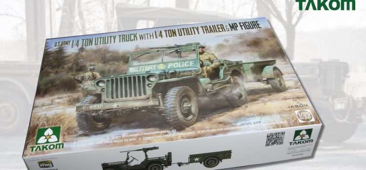 TAKOM: U.S. Army ¼ ton Utility Truck with ¼ ton Utility Trailer & MP