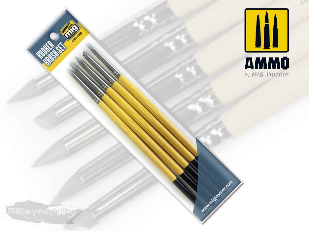 AMMO by Mig Rubber Brush Set MilitaryModelling.info