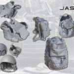 JASON STUDIO: U.S. Crew Helmet, Bulletproof Vest, Assault Backpack