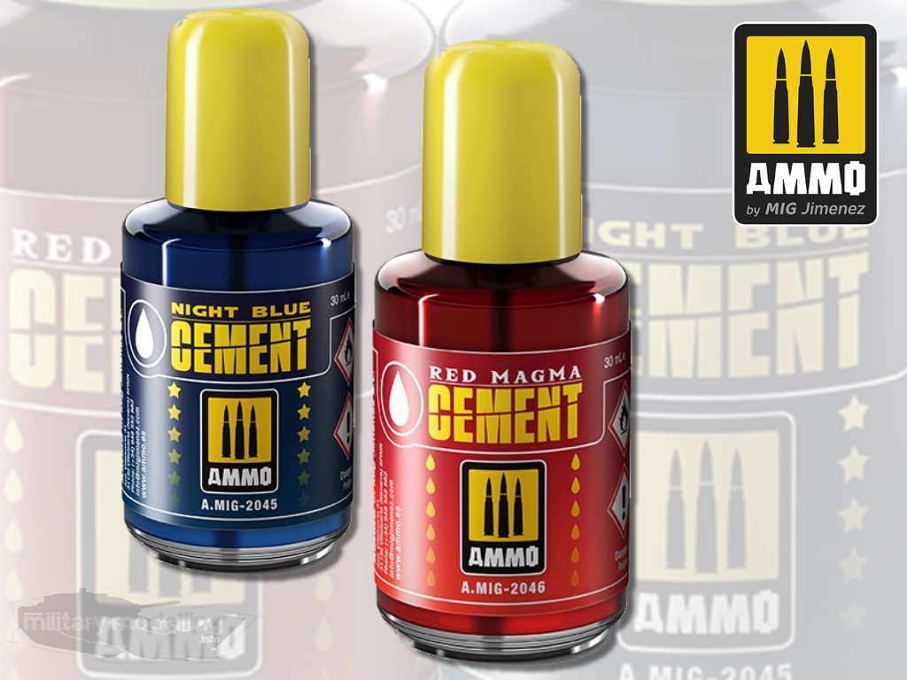 AMMO by Mig: Night Blue Cement und Red Magma Cement