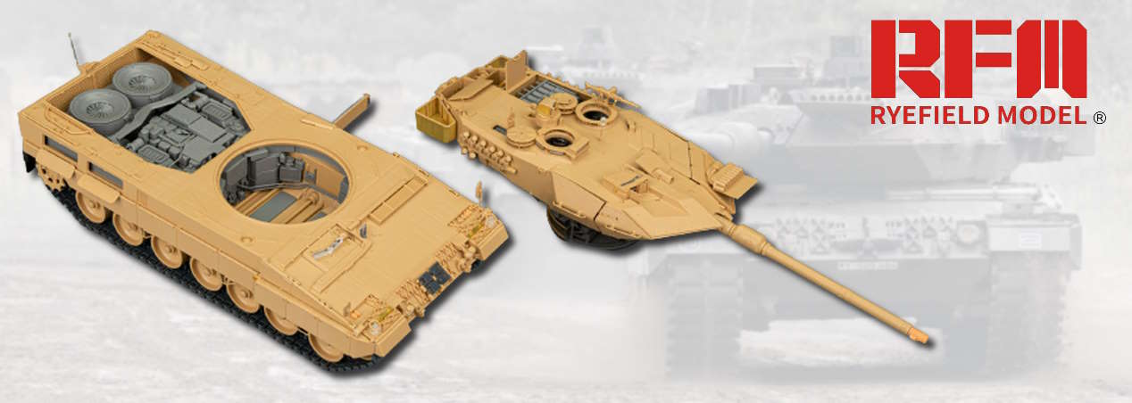Y-Modelle: UmRye Field Model: Leopard 2 A6 Main Battle Tank with Interieur kitausatz LKW Wolf, lang