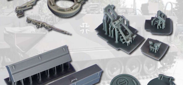 3D MicroCosmos: M113 Drivers Hatch, Open Cupola With MG3, Big Long Box,  Details Set 2