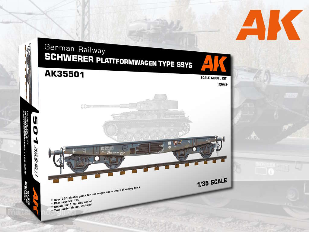 AK Interactive: German Railway Schwerer Plattformwagen Type SSys