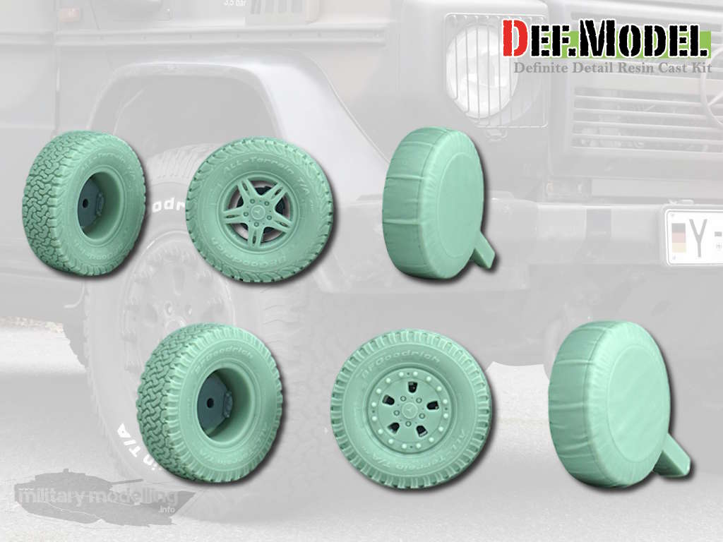 DEF.MODELS: German Wolf SSA Armoured Vehicles Sagged wheel set (1 + 2)